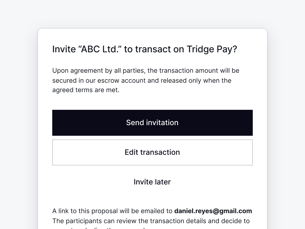 Invite your supplier or respond to inviation
